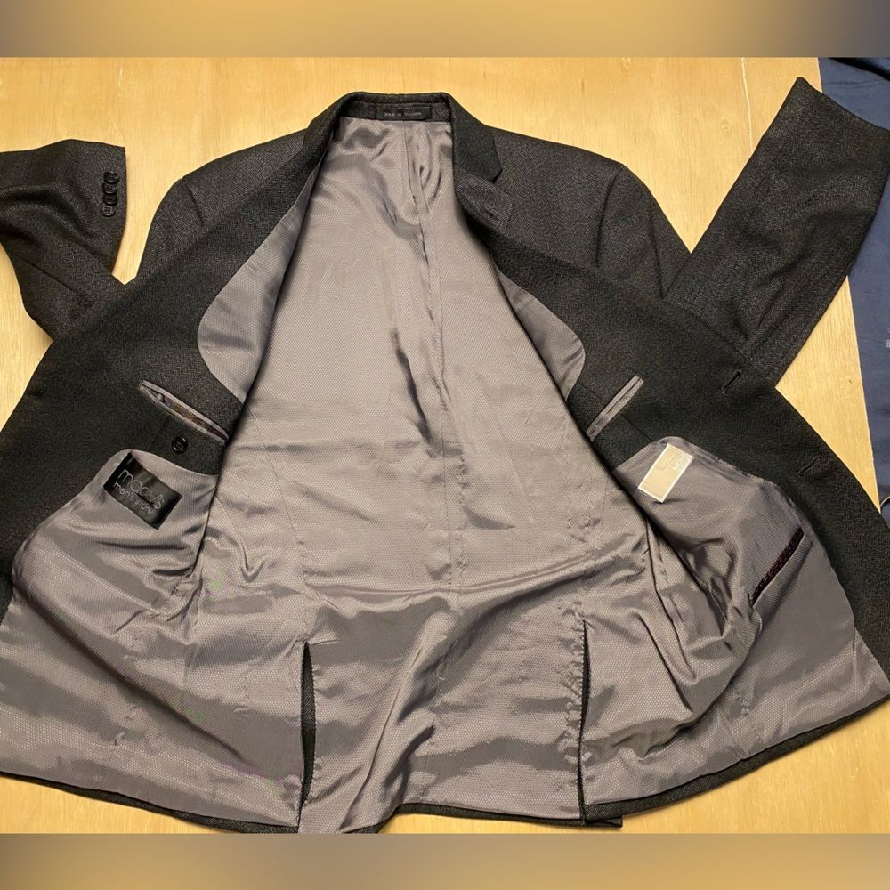 Michael Kors Gray Herringbone Suit Jacket Blazer Sport Coat - Picture 5 of 13